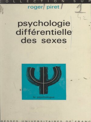 cover image of Psychologie différentielle des sexes